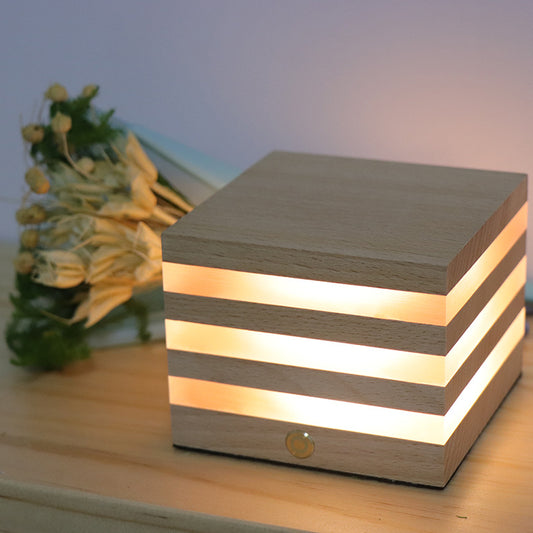 Nordic Girl Wooden Rechargeable LED Light